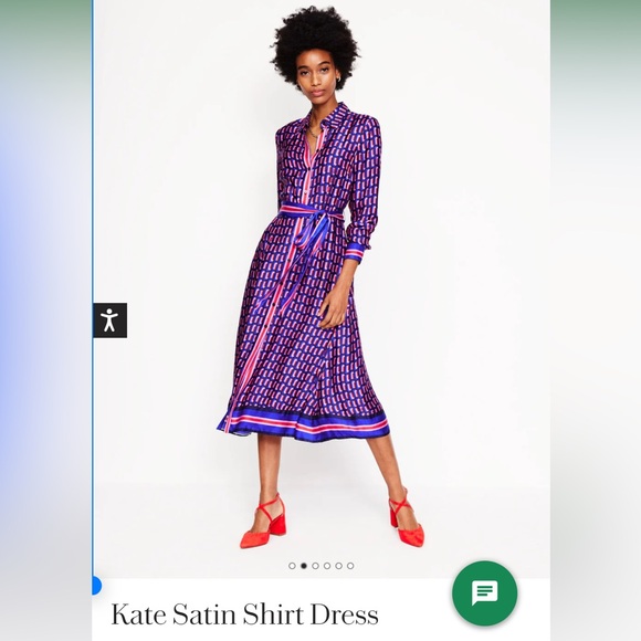 [Boden] Kate Satin Shirt Dress - Picture 4 of 7